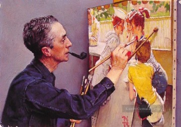 Norman Rockwell Werke - Porträt von norman rockwell die Soda Ruck 1953 Norman Rockwell Malerei